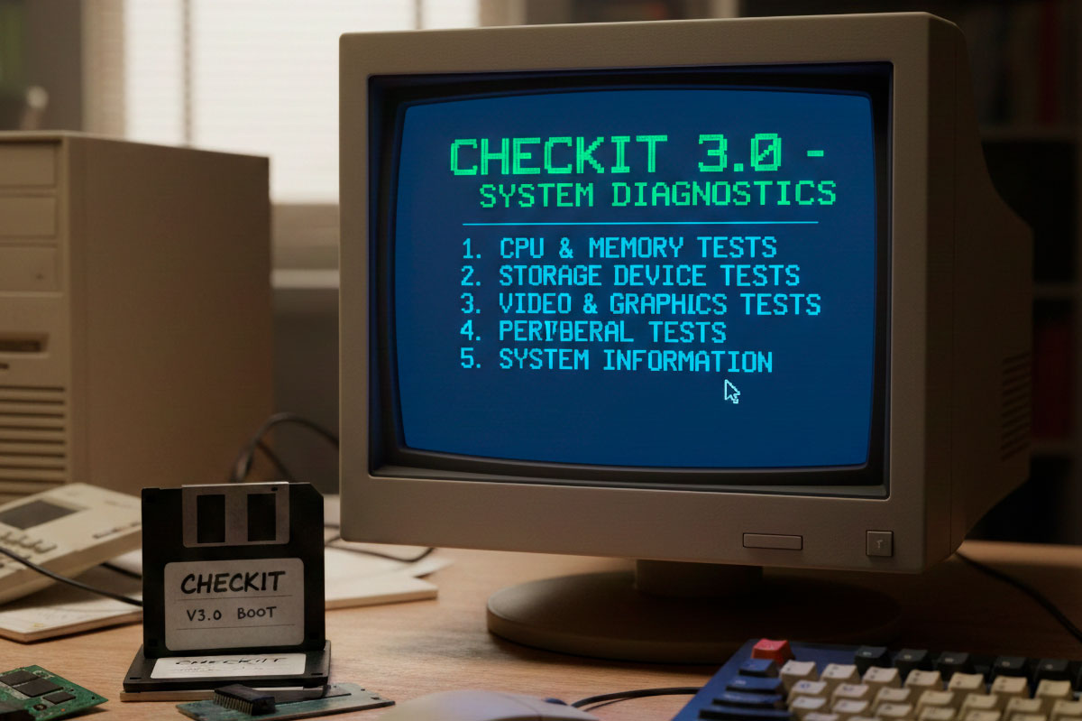 O laboratório de um técnico de informática em 1993 cabia num bolso.