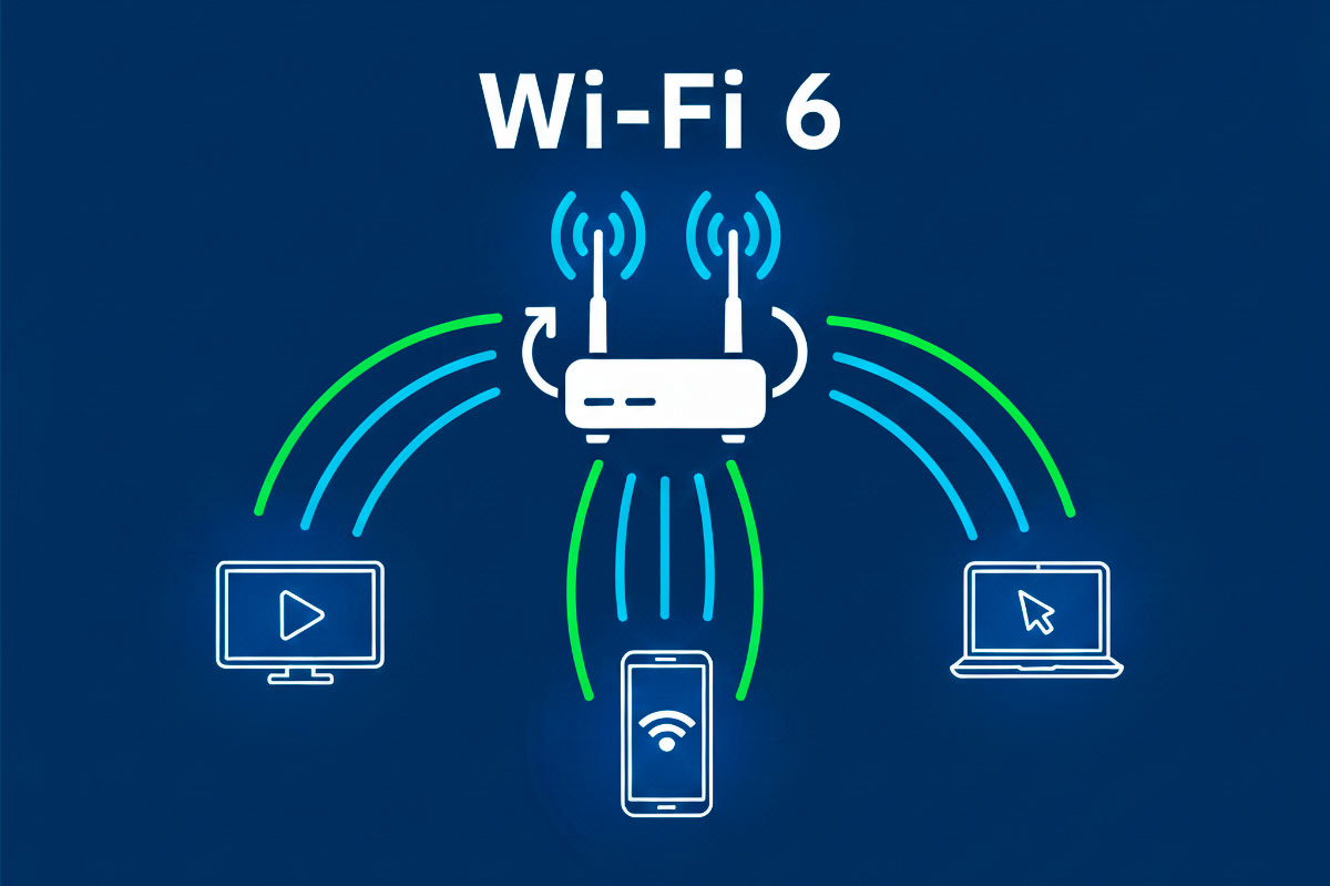 O Wi-Fi 6 organiza as filas de espera digitais para que nenhum aparelho fique parado.