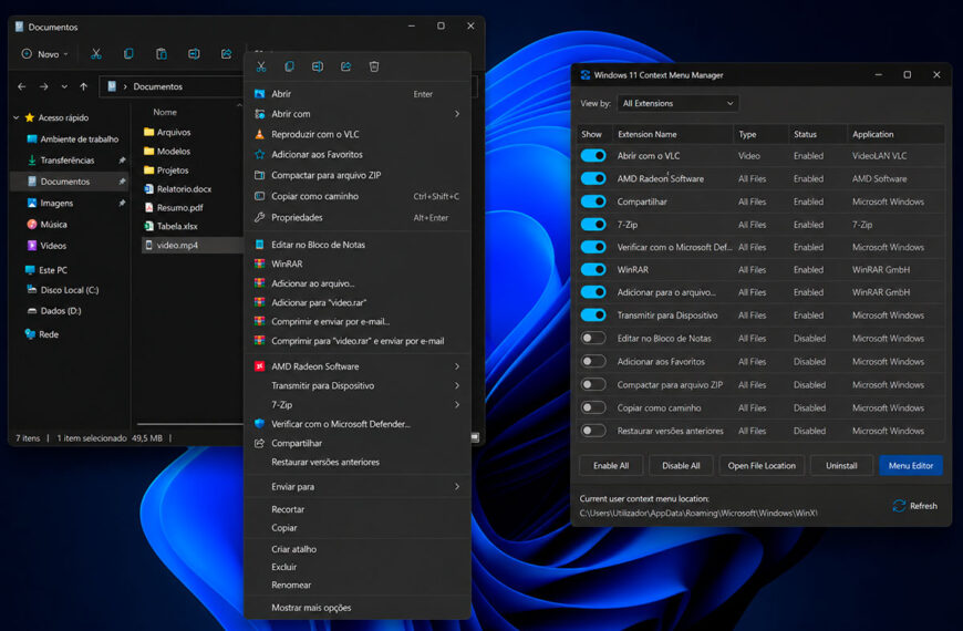 Adeus clique lento: Como limpar o menu do botão direito no Windows 11